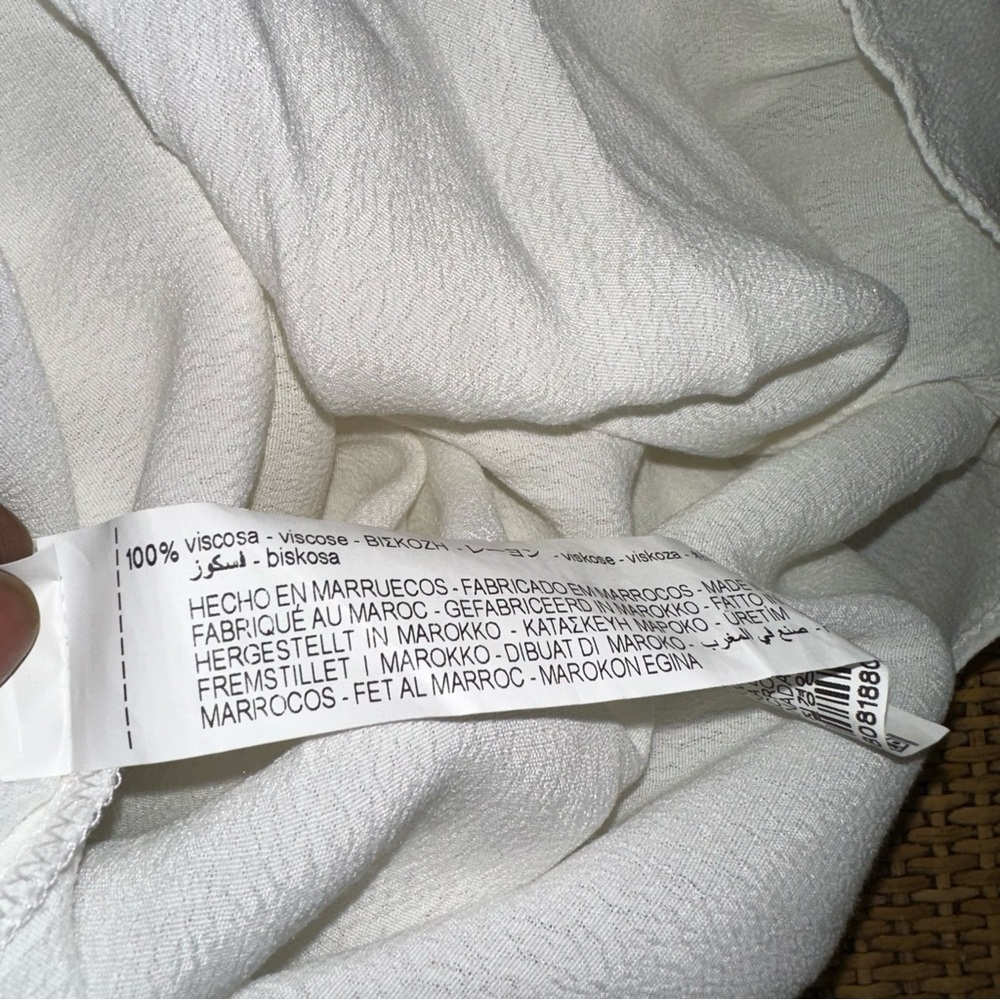 Zara Basic Women’s Medium White Blouse Balloon Dr… - image 7